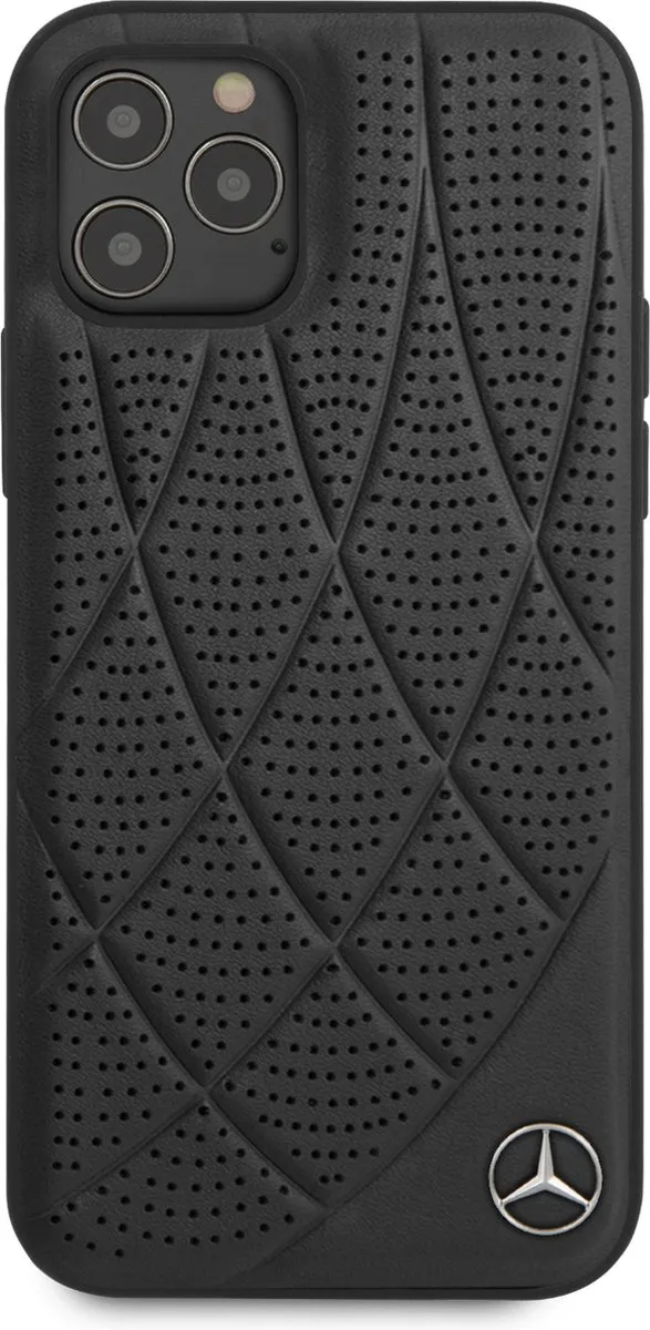 Mercedes-Benz Backcase Hoesje iPhone 12 Pro Max - Perforated Benz - MPN 8164