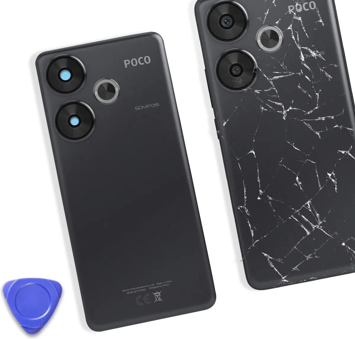Xiaomi Poco F6 Achterkant Hoes - Zwart