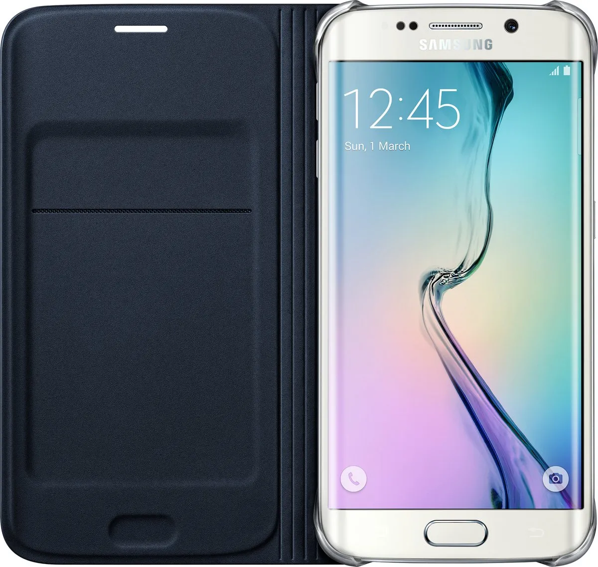 Samsung Galaxy S6 Edge EF-WG925BBEGWW Flip Hoes - Zwart