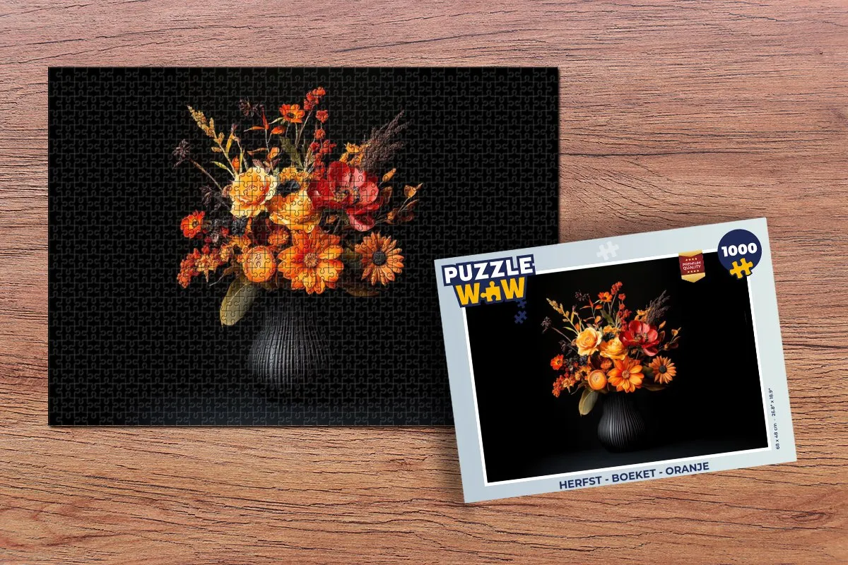 PuzzleWow Herfst Boeket Legpuzzel 1000 Stuks - Oranje