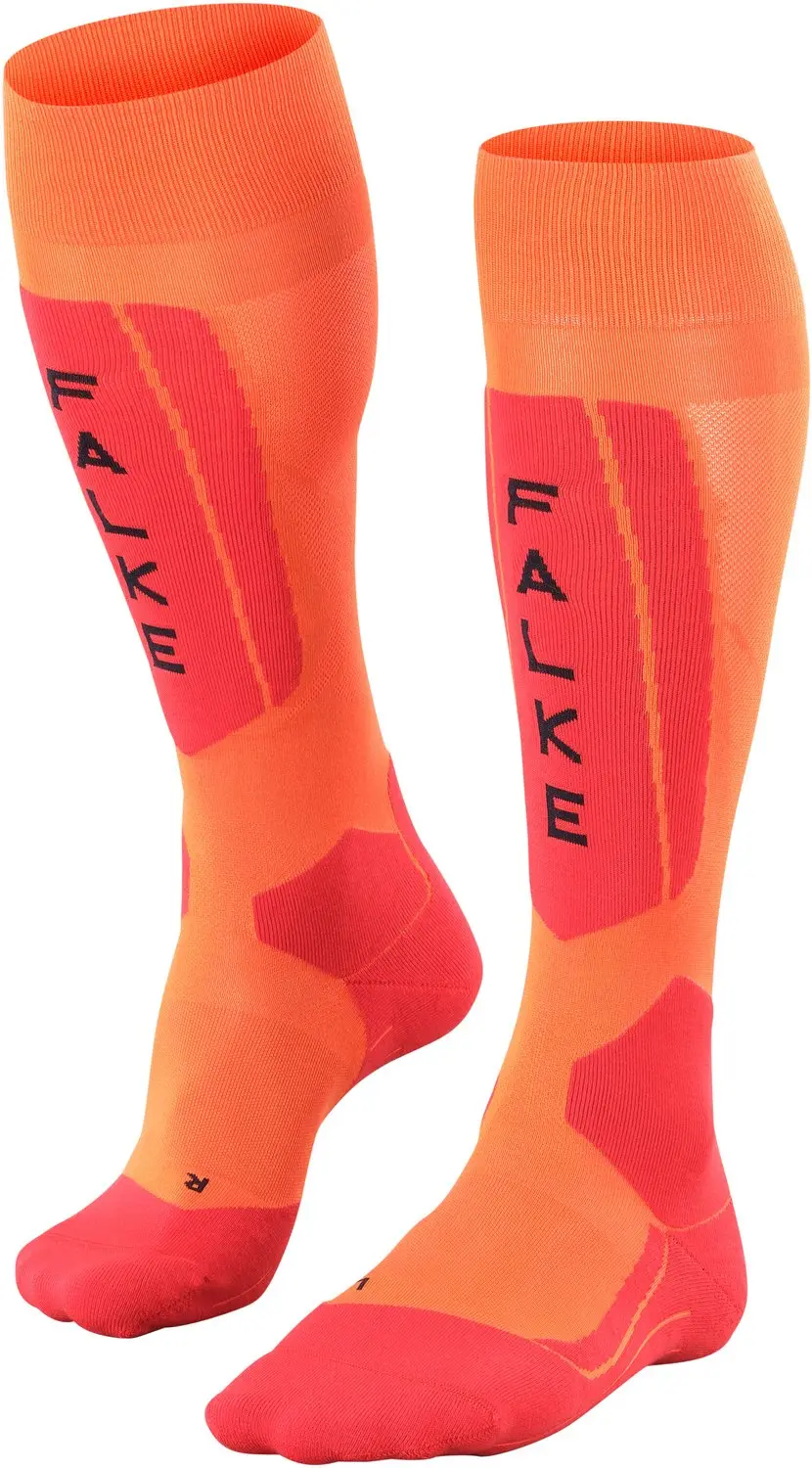 FALKE SK5 Expert Men warm dun zijde functioneel materiaal skisokken heren orange