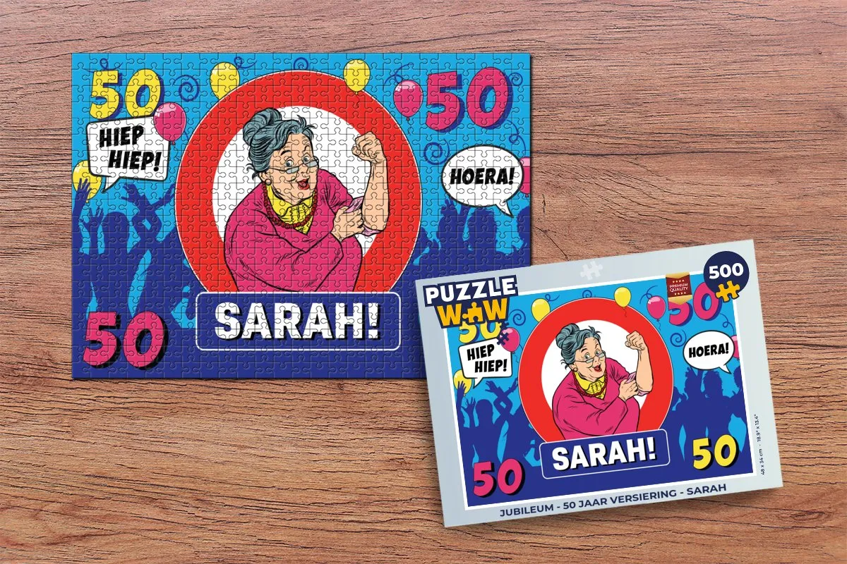 PuzzleWow Jubileum Legpuzzel Sarah 500 Stuks - Multicolor