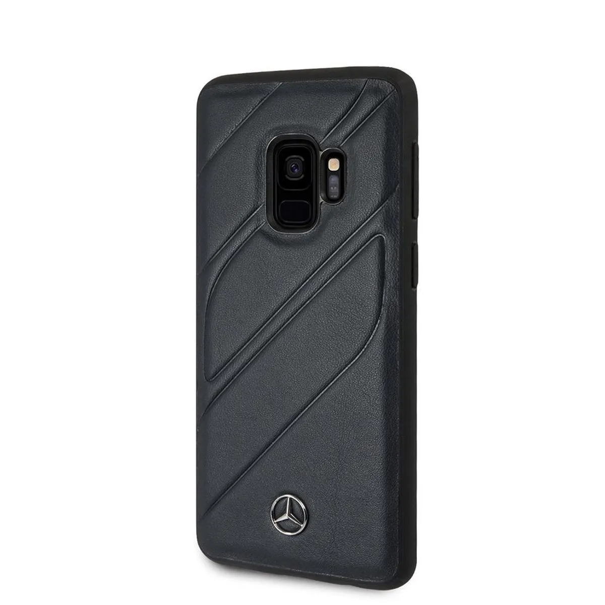 Mercedes-Benz Galaxy S9 Hoesje - Donkerblauw Leer - 2 Pasjes