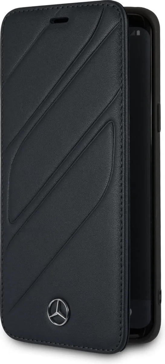 Mercedes-Benz Galaxy S9 Hoesje - Donkerblauw Leer - 2 Pasjes