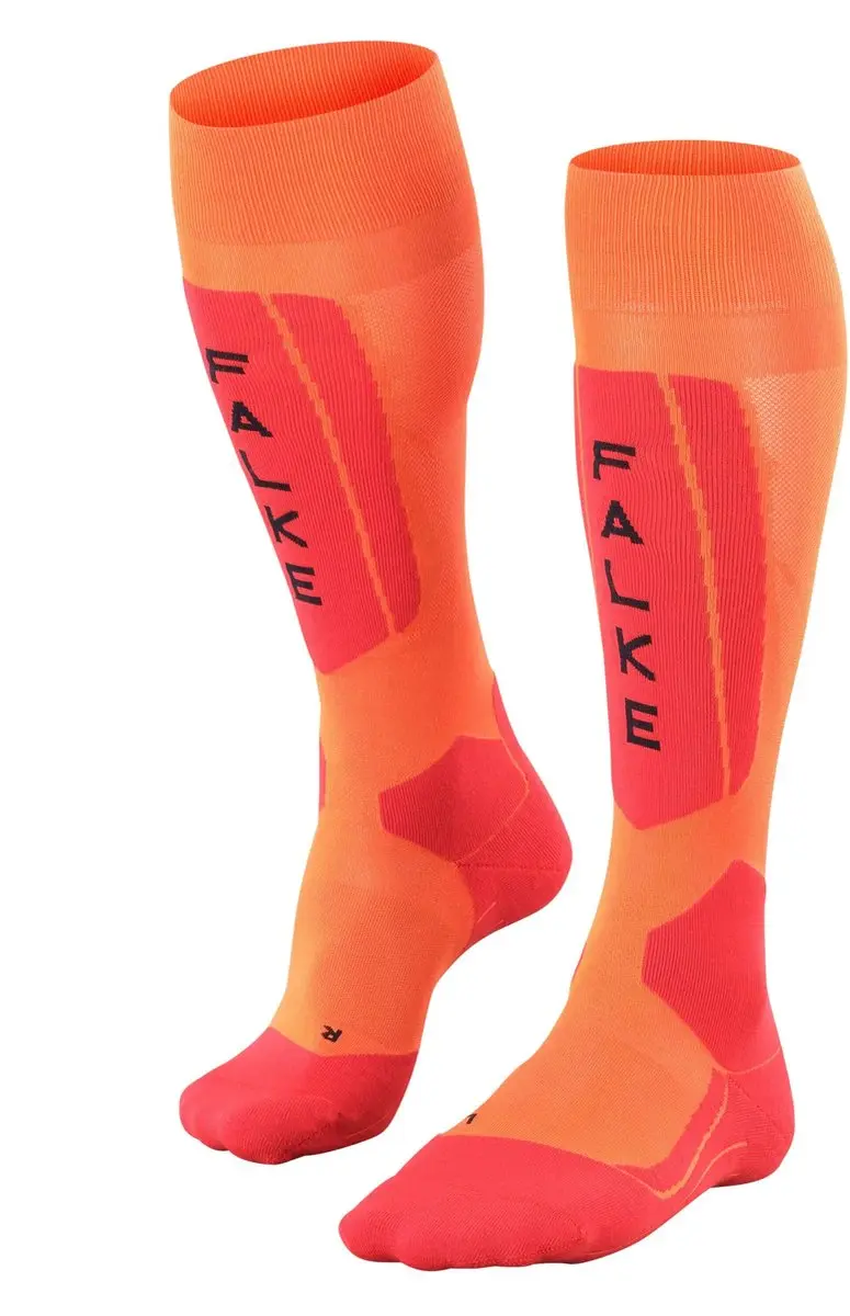 FALKE SK5 Expert Men warm dun zijde functioneel materiaal skisokken heren orange