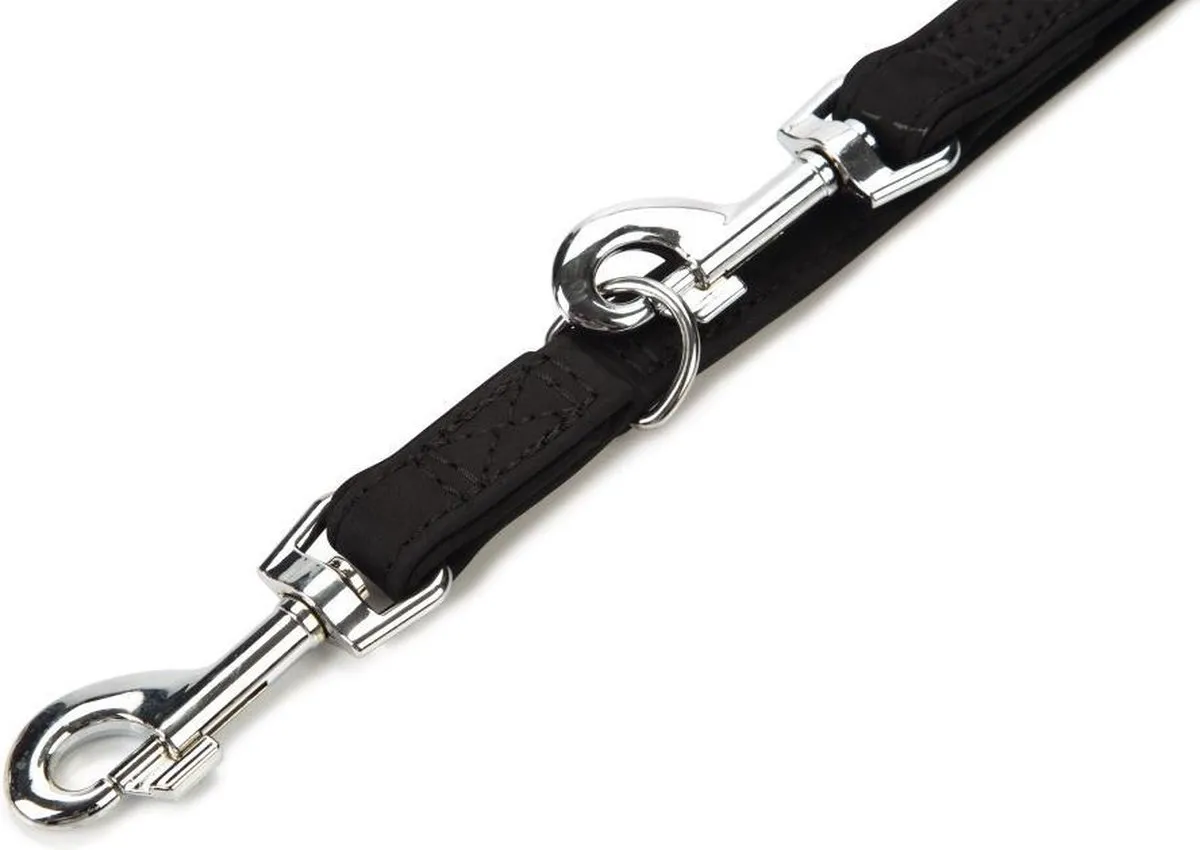Beeztees Leren Dressuurlijn Buffalo 200cm x 22mm - Zwart - afbeelding 2 van 3