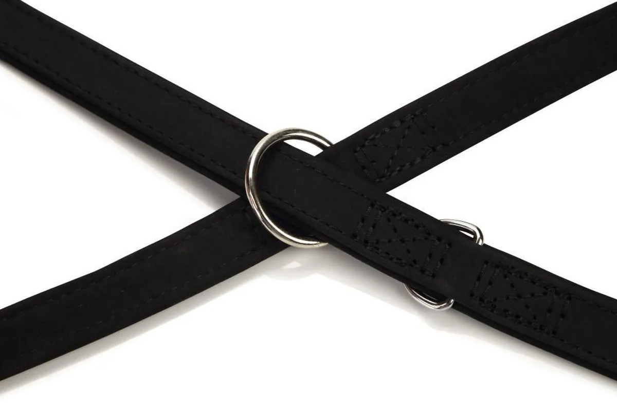 Beeztees Leren Dressuurlijn Buffalo 200cm x 22mm - Zwart - afbeelding 3 van 3