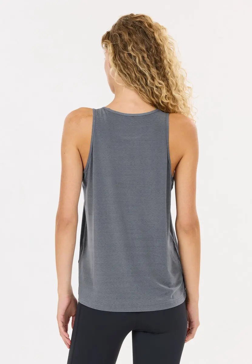 Athlecia Mota W Slub Top Training Singlet Dames - Lichtgrijs - afbeelding 3 van 6