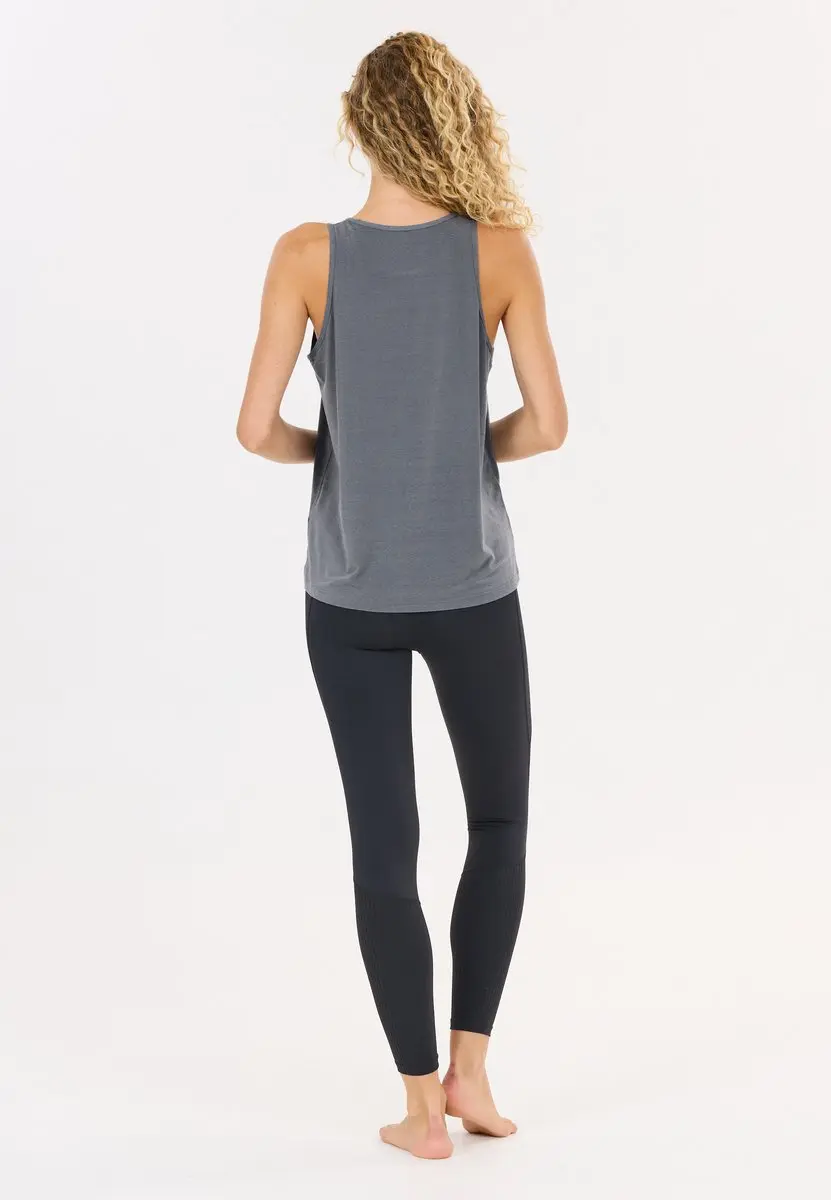 Athlecia Mota W Slub Top Training Singlet Dames - Lichtgrijs - afbeelding 4 van 6