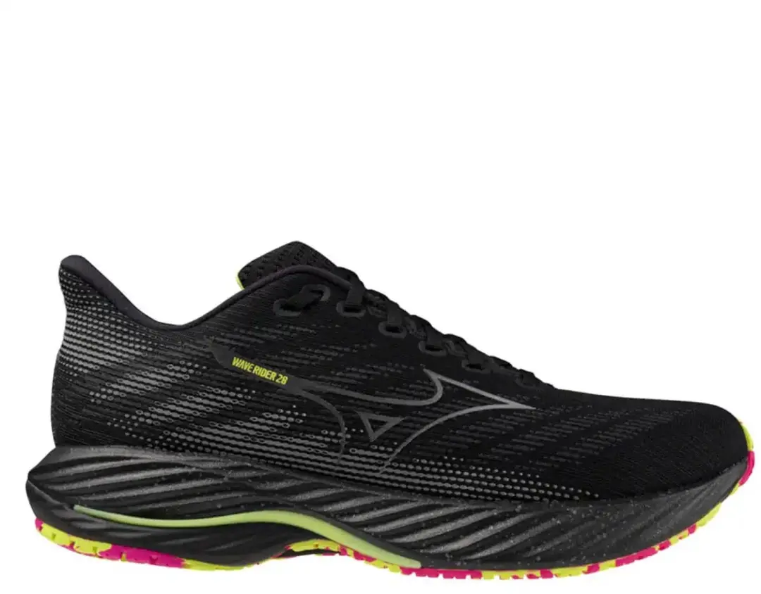 Mizuno Wave Rider 28 Unisex Hardloopschoenen Zwart EU 46 1/2 Man