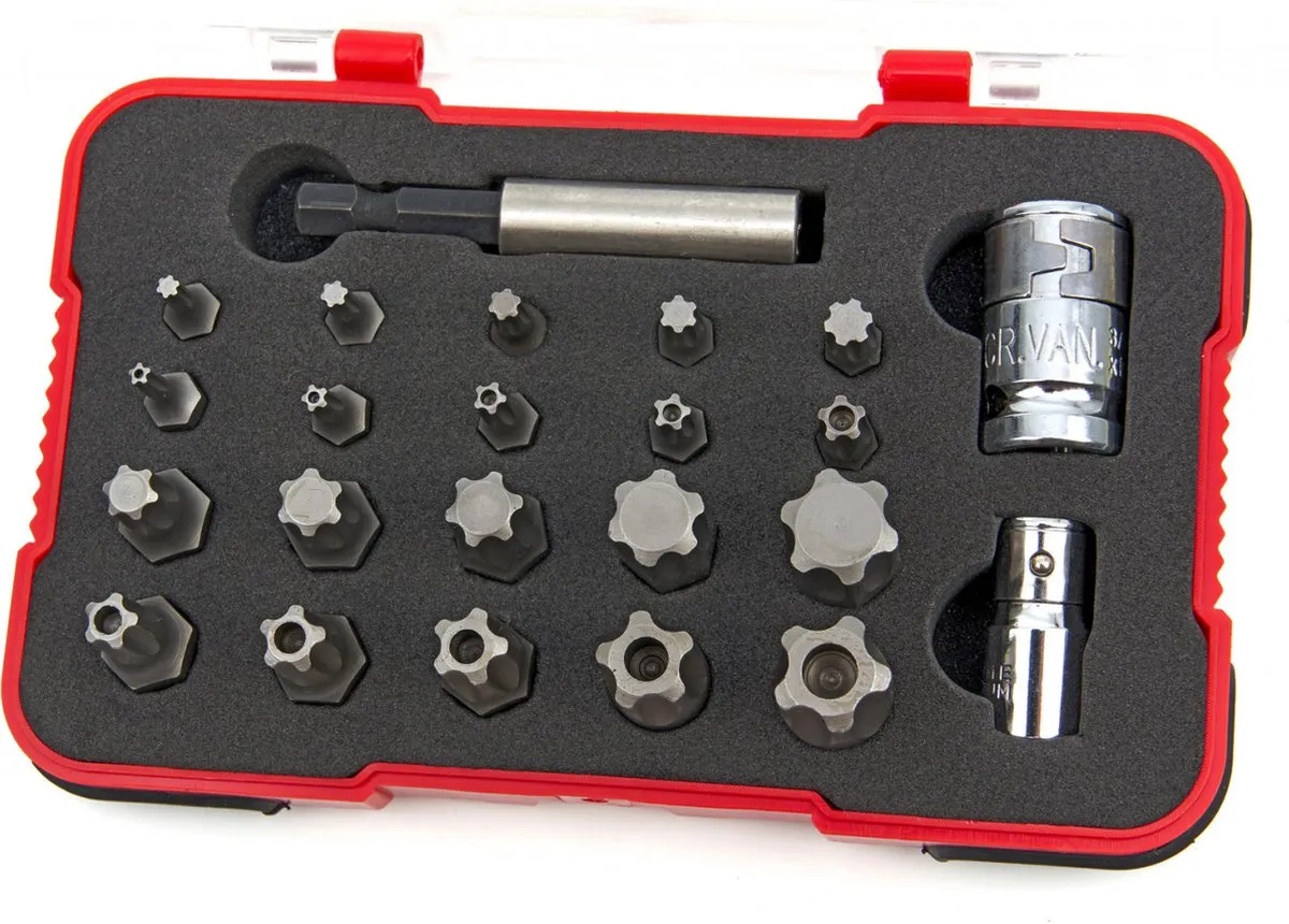 HBM 7780 Torx Plus & Torx Borging Bitset - 23-delig