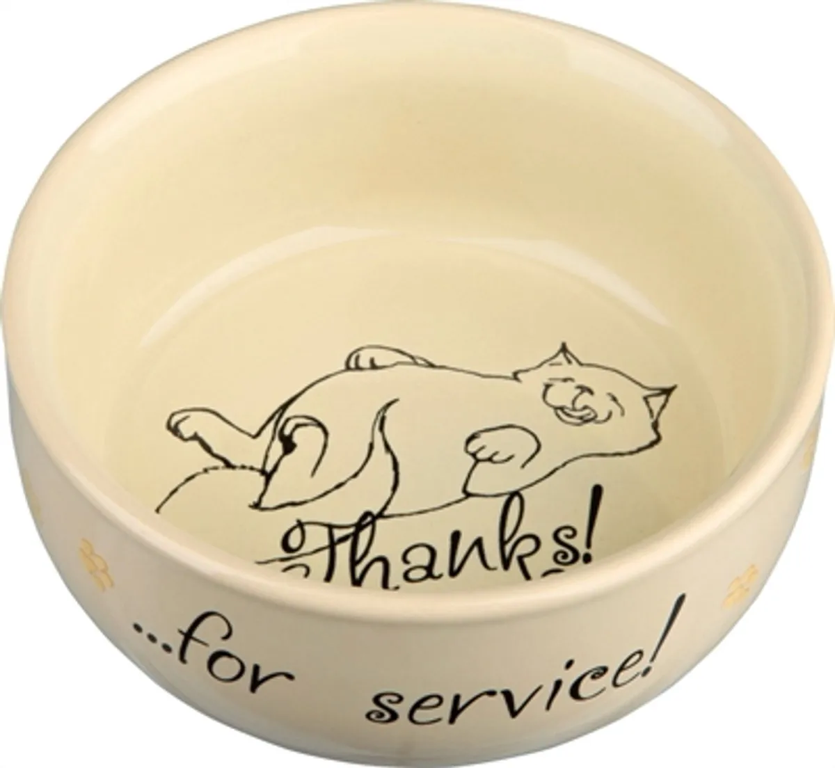 Trixie Thanks For Service Voerbak - 15cm Ø - 0,3L - Bruin - afbeelding 2 van 6