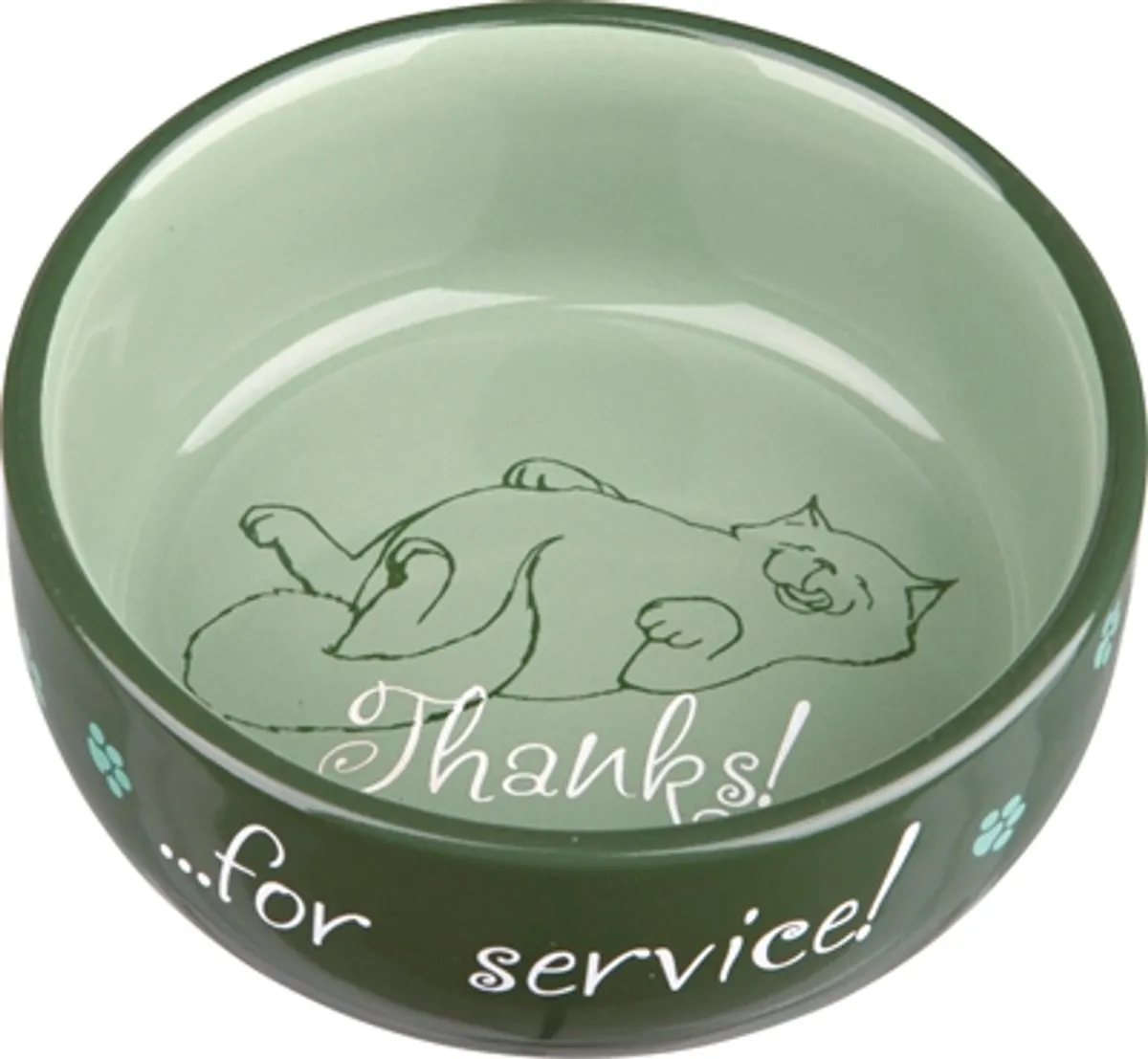 Trixie Thanks For Service Voerbak - 15cm Ø - 0,3L - Bruin - afbeelding 4 van 6
