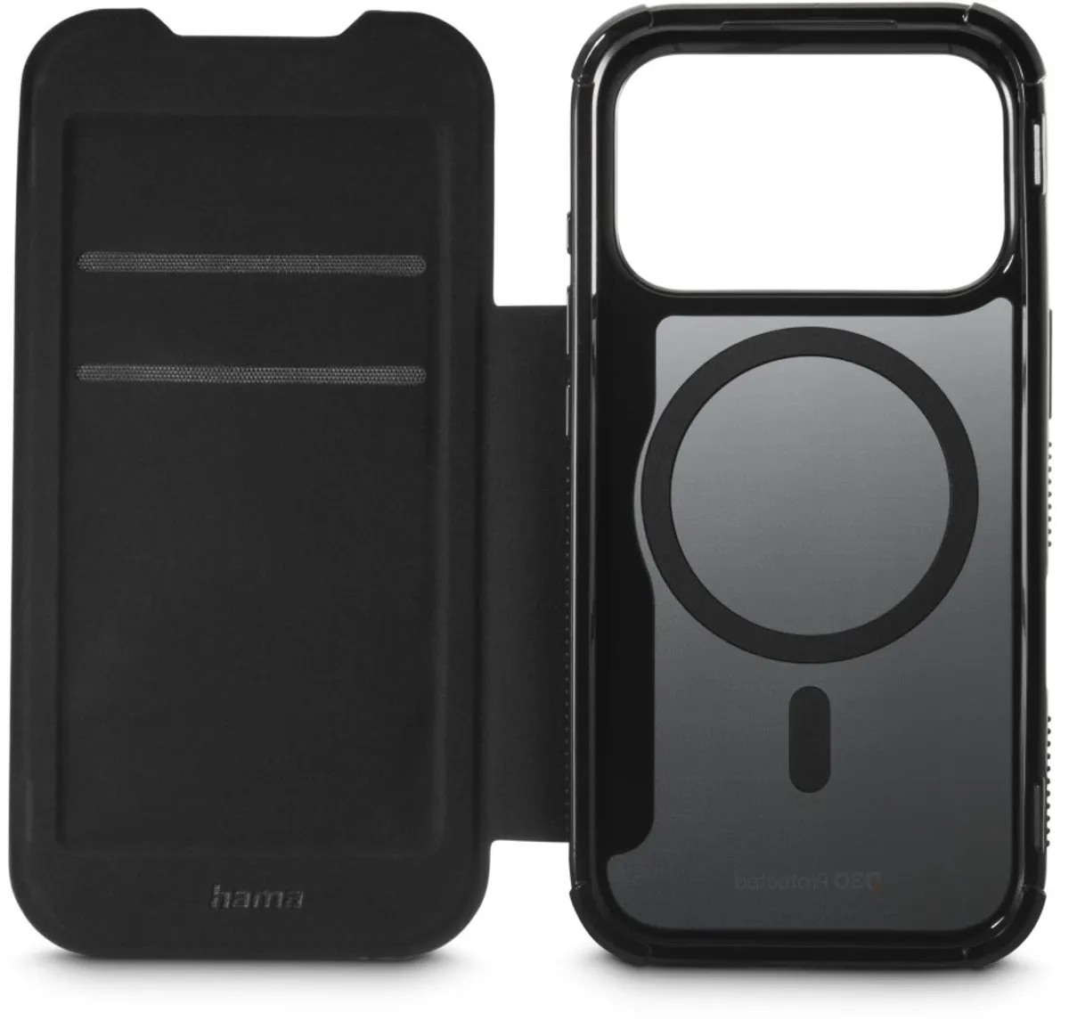 Hama Hoesje iPhone 17 Pro Extreme Protect Booklet - 2 Stuks - Zwart - MPN 00232403