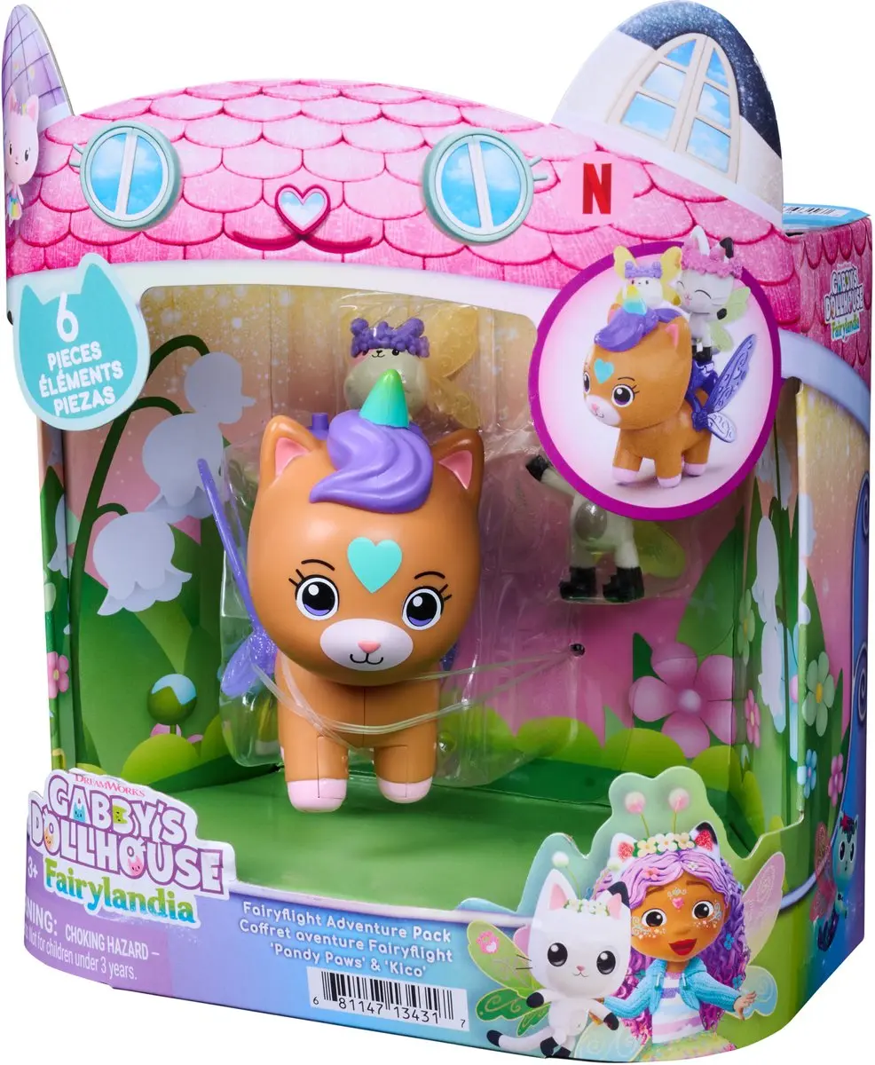 Spin Master Gabby's Dollhouse Fairylandia Pandy Paws & Kico - 3 Figuren - afbeelding 2 van 6