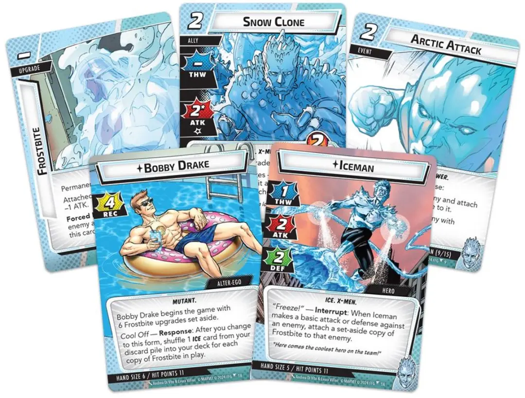 Fantasy Flight Games Marvel Champions Iceman Hero Pack - afbeelding 2 van 2
