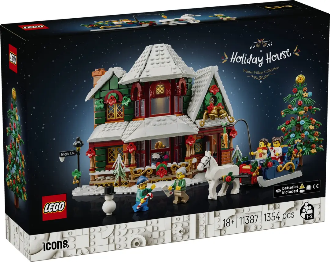 LEGO Icons 11387 Oma's Kersthuis - 1354 Stukken - afbeelding 5 van 6