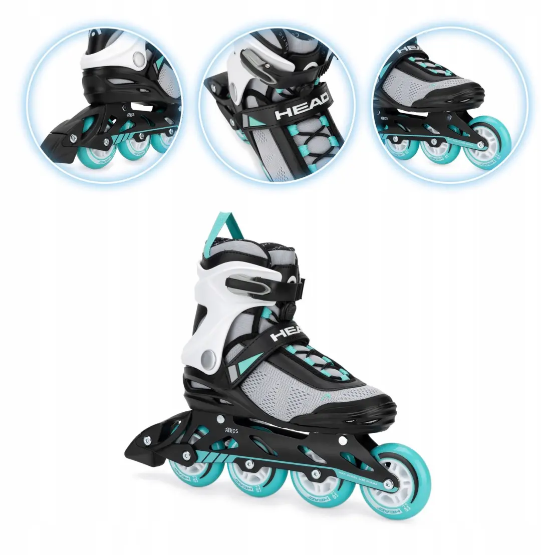 HEAD Essence dames skatetraining rolskaten 84mm turquoise maat 39