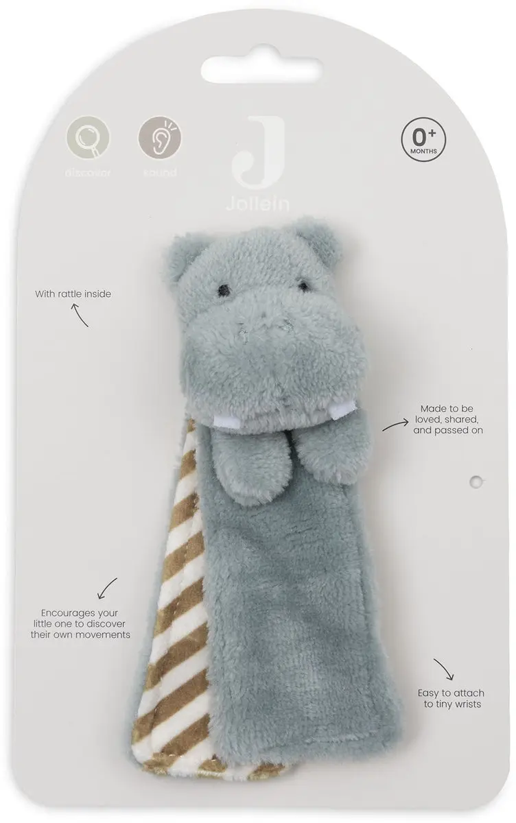 Jollein Polsrammelaar Hippo Happy - afbeelding 3 van 6