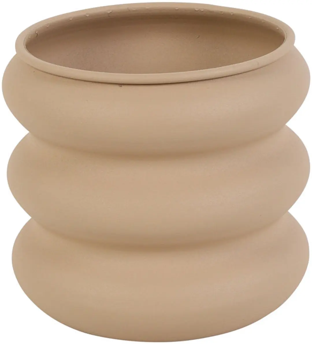 Countryfield vaas decoratie Grayce S beige keramiek 16x16x15cm.
