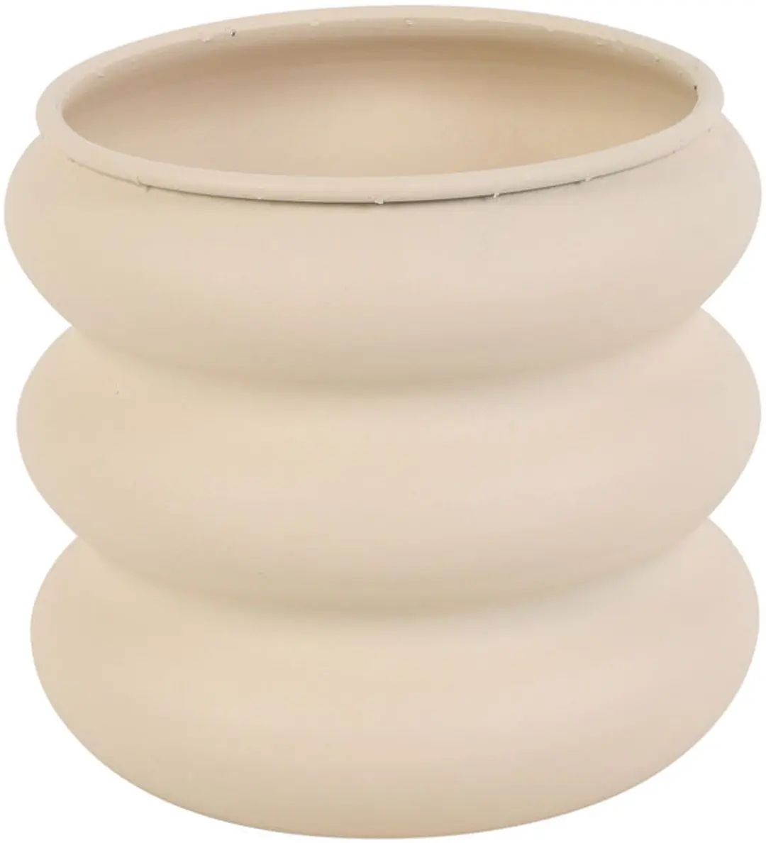 Countryfield vaas decoratie Grayce S crème aardewerk 16x16x15cm.