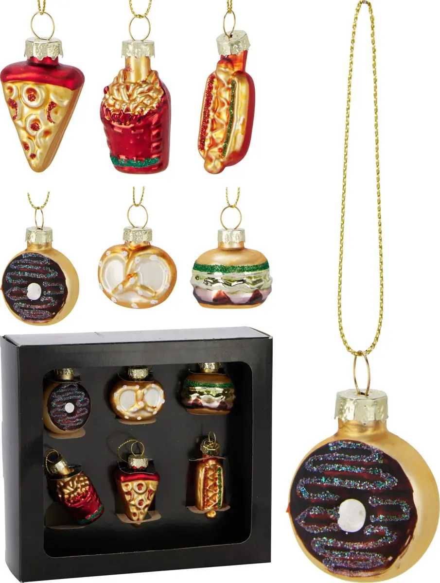 Koopman Kerstboom Hangdecoratie Eten Set