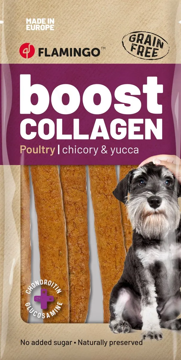 Flamingo Boost Worst Met Kip En Collageen - 6 Stuks 600gr