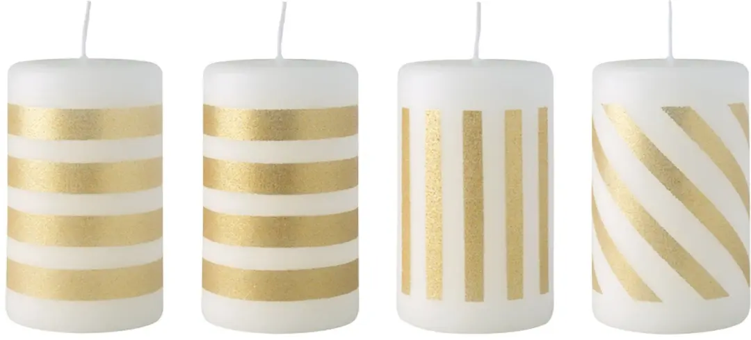 Stumpenkerzen-Set Christmas Chic 10 cm 4-tlg.