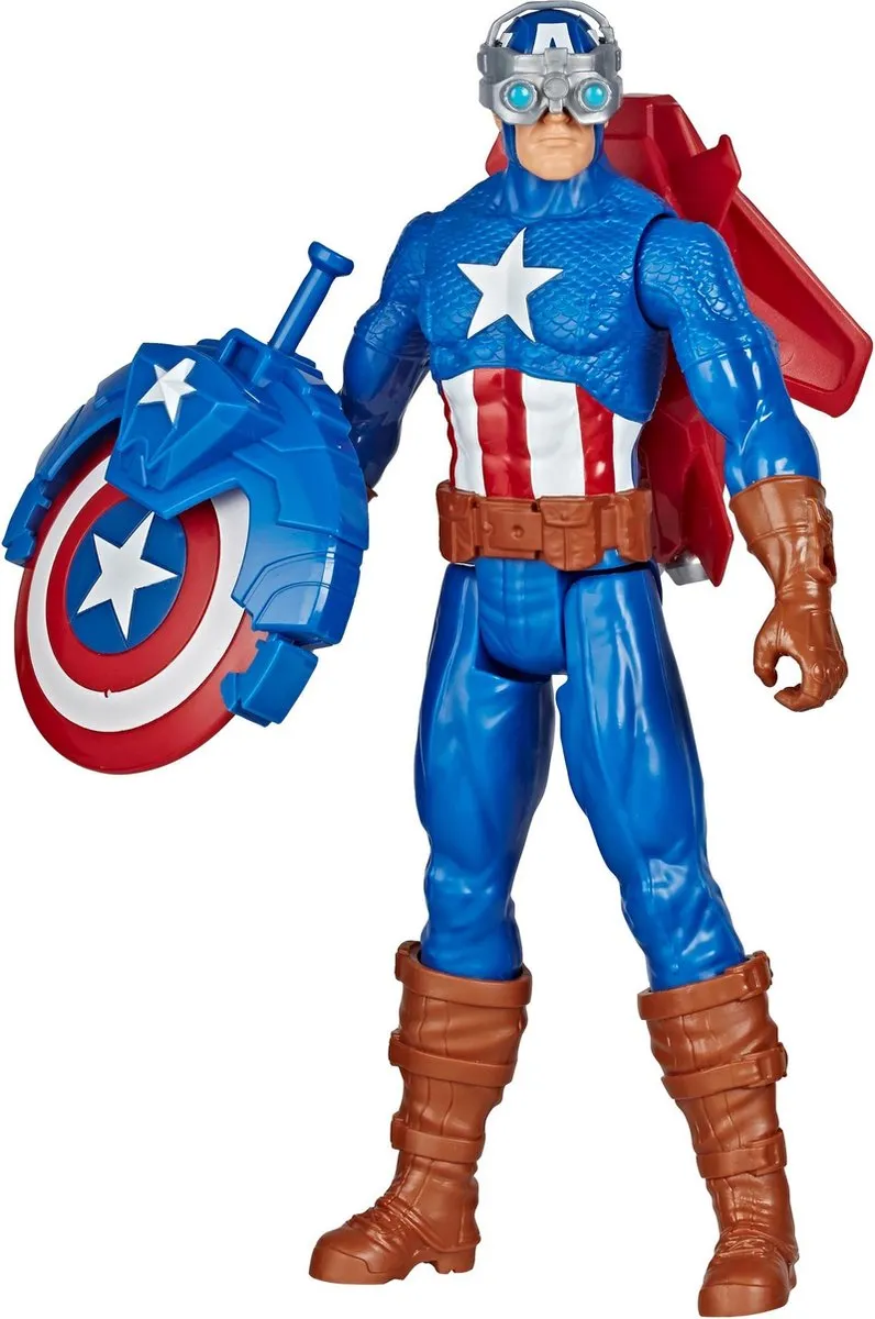 Marvel Avengers Titan Hero Captain America Blast Gear Speelfiguur 30cm E73745L0