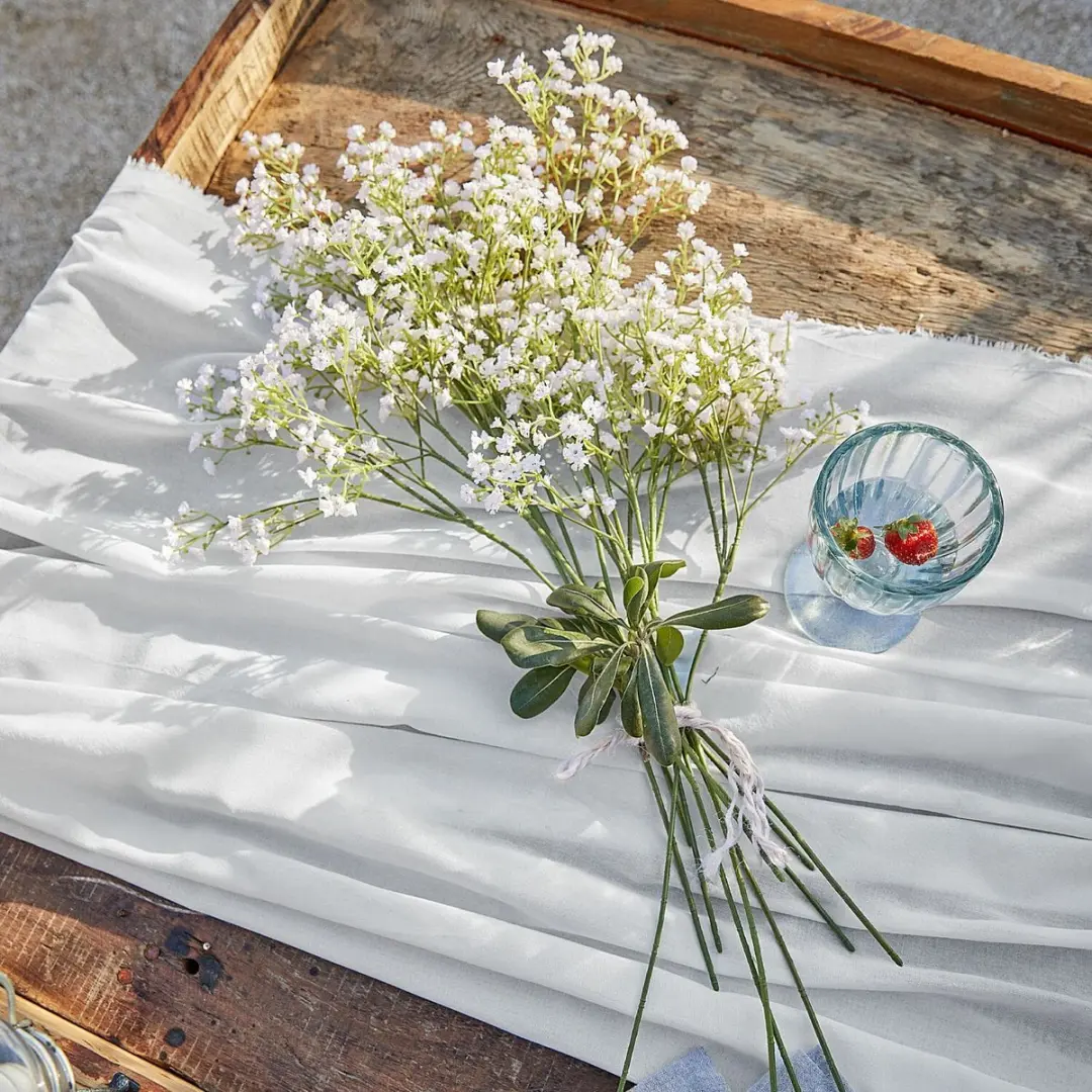 Loberon Sierboeket Lorraine Wit/groen - afbeelding 3 van 6