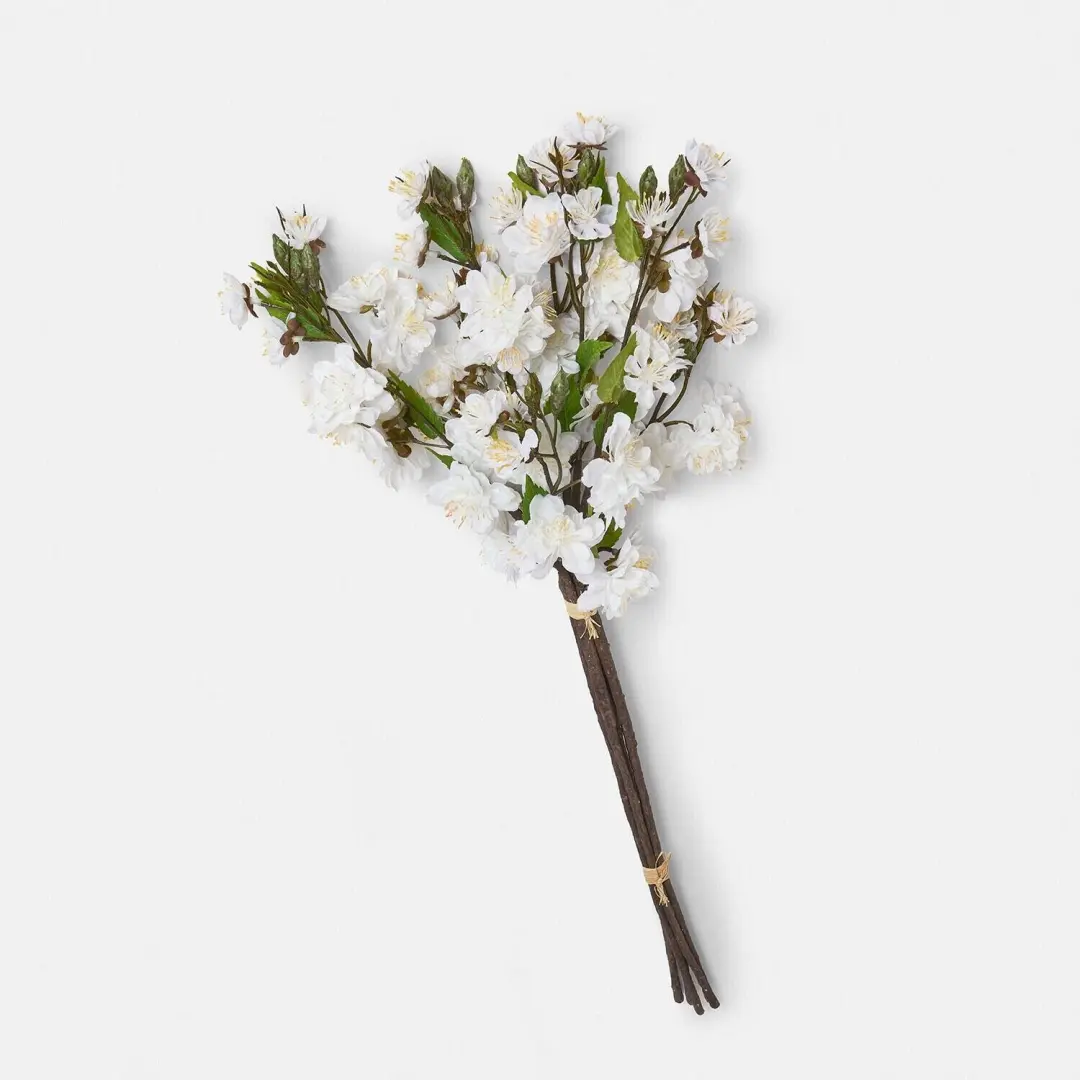 Loberon Decoratieve Bloemset Bellévaut 6 Stuks - Crème/Bruin - afbeelding 5 van 6