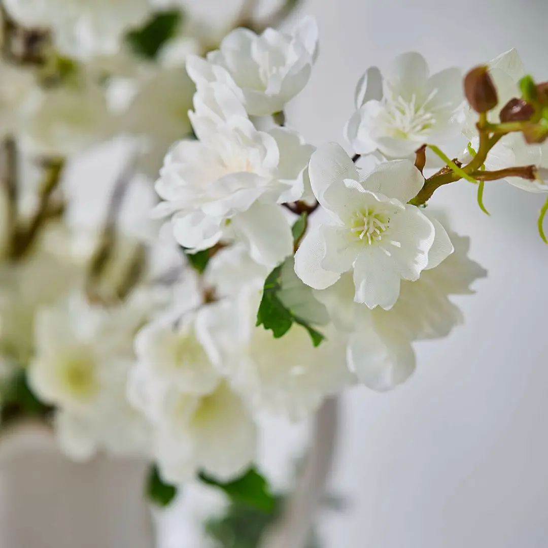 Loberon Decoratieve Bloemset Bellévaut 6 Stuks - Crème/Bruin - afbeelding 4 van 6