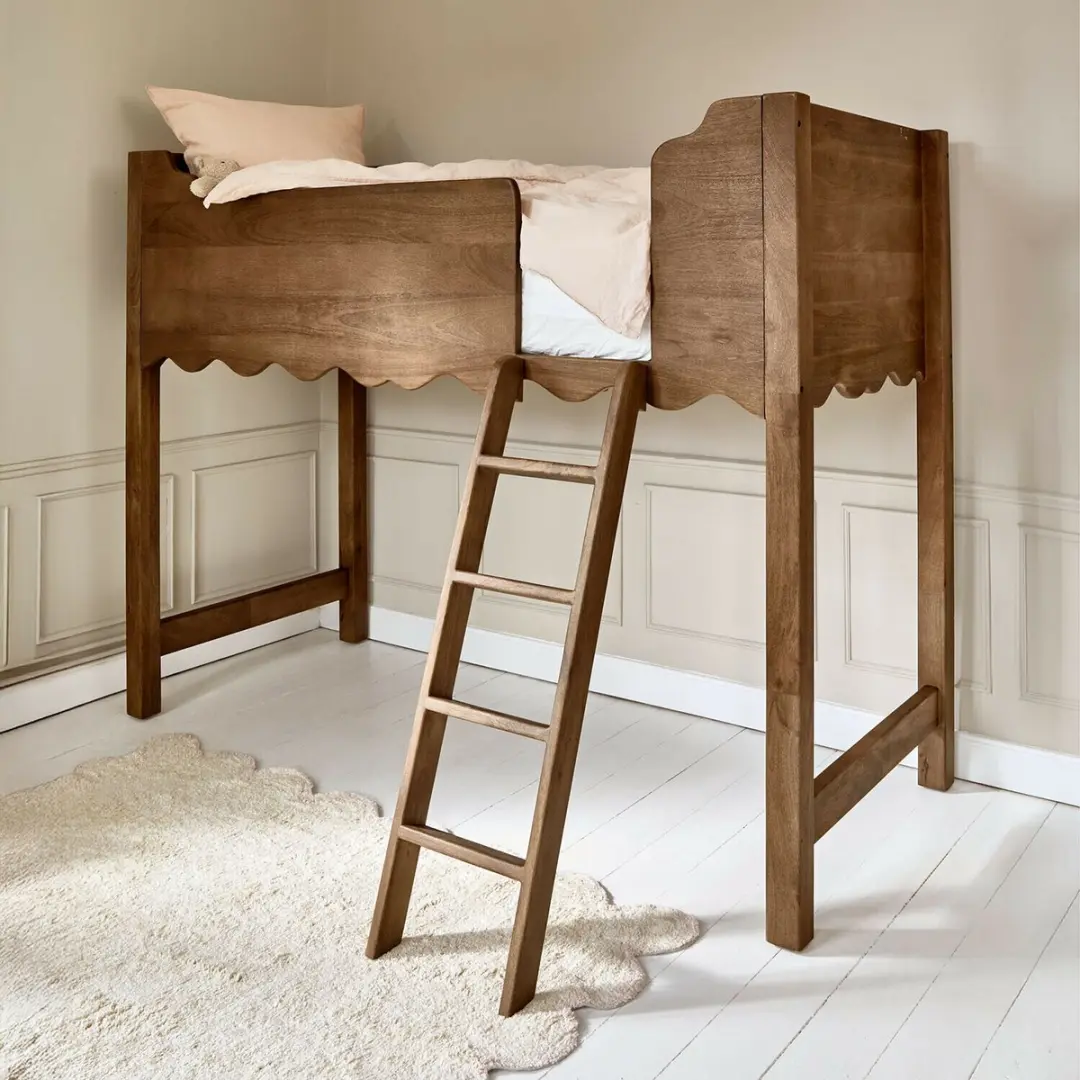 Loberon Jomilas Hoogslaper - Eenpersoons 90x200cm Bruin - afbeelding 4 van 5