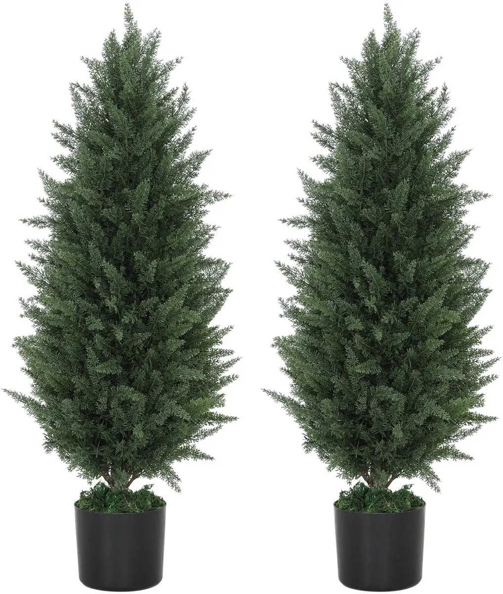 HOMCOM-Künstliche Pflanzen-PE-33L x 33B x 90H cm-Grün
