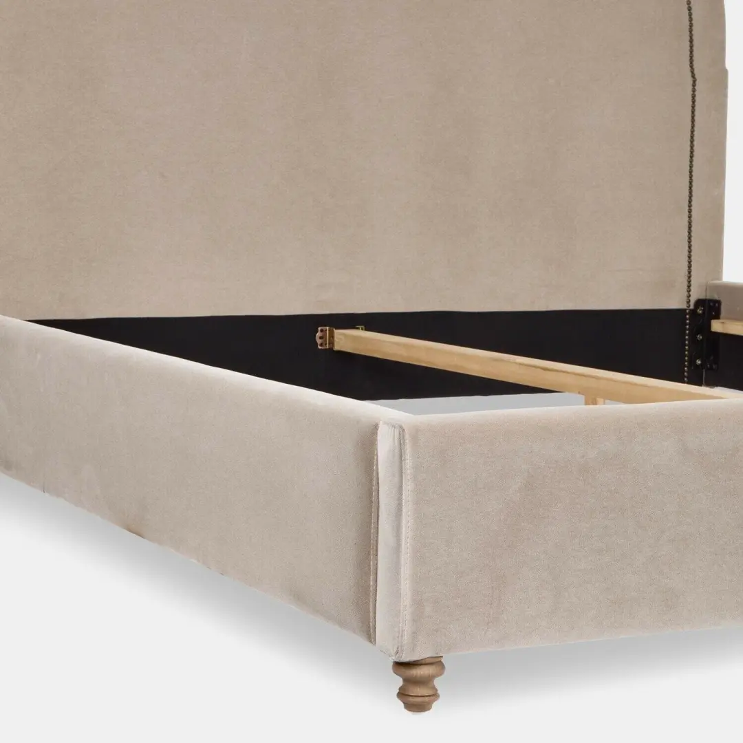 Loberon Bed Valéronde Eenpersoons - 180x200cm - Beige - afbeelding 3 van 6