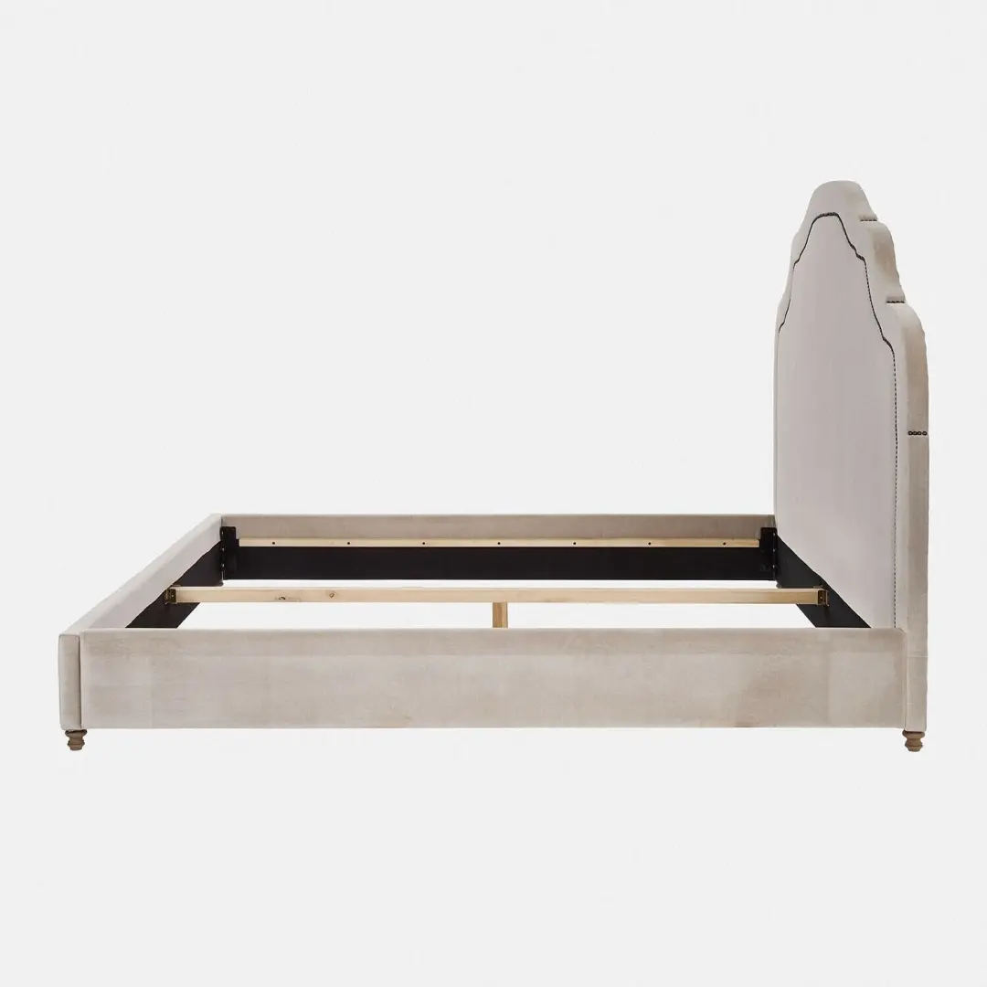 Loberon Bed Valéronde Eenpersoons - 180x200cm - Beige - afbeelding 5 van 6