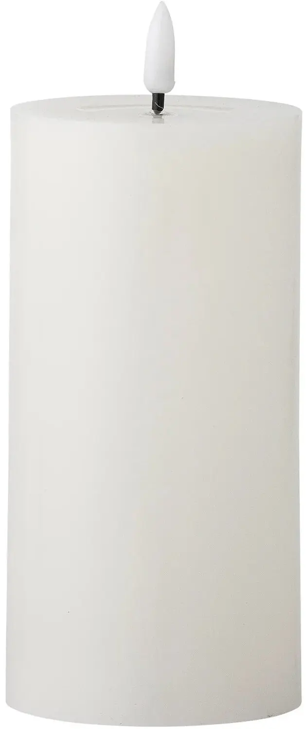 Bloomingville LED Kaars Ponza Wit Ø7,5×15cm