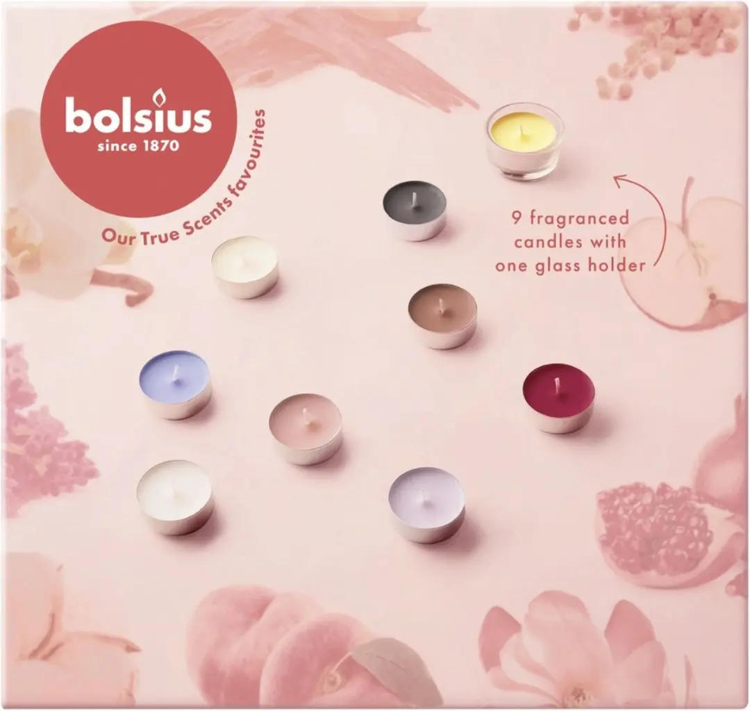 Bolsius Theelichten Giftset - 9 Stuks Roze - afbeelding 6 van 6