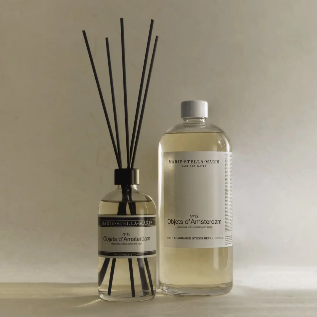 Marie-Stella-Maris Objets d'Amsterdam Geurstokjes Refill 750ml - Wit - afbeelding 2 van 3