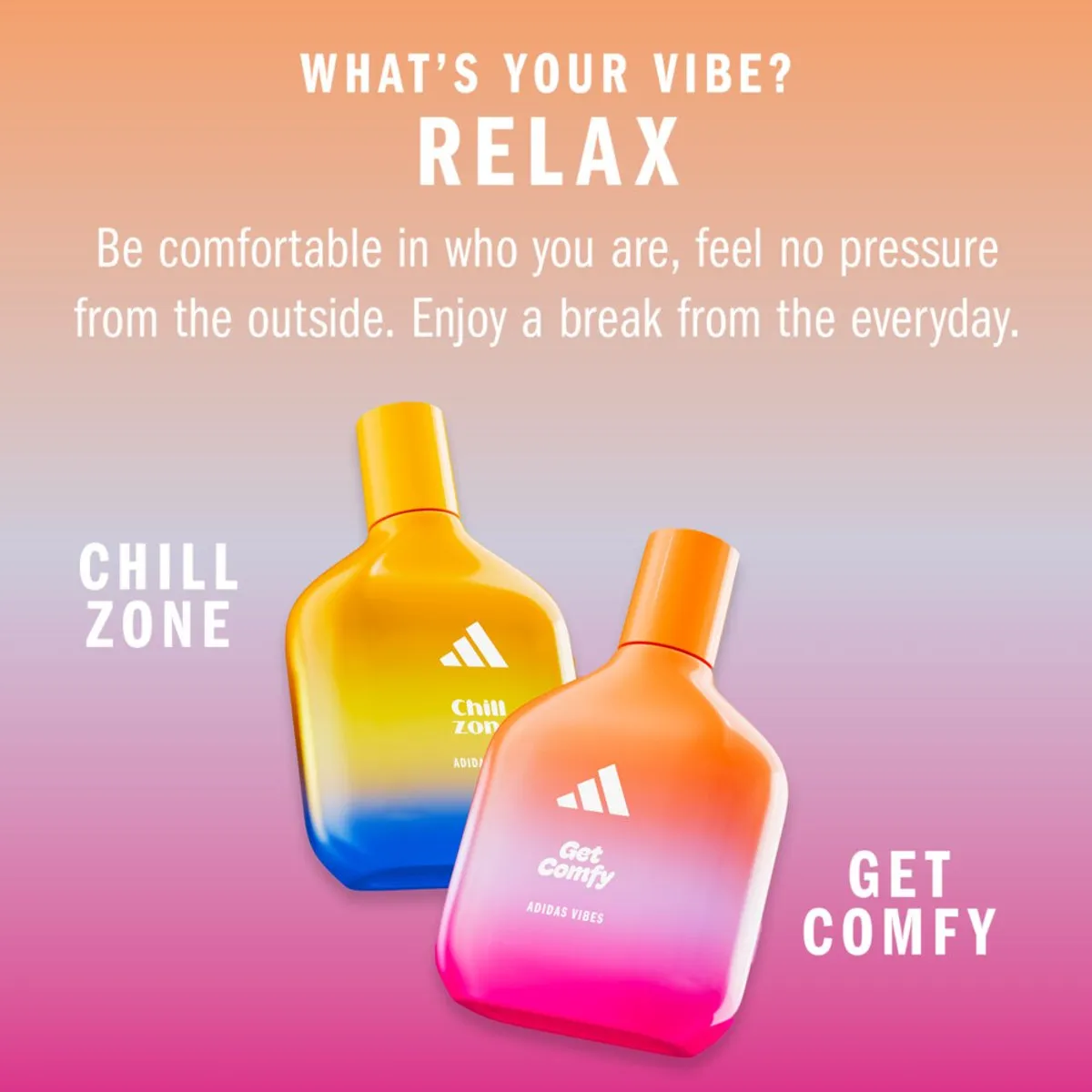 Adidas Vibes Get Comfy Eau de Parfum - 3x30ml
