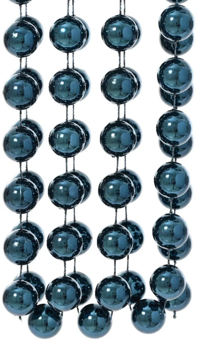Decoris Kralenslinger - donkerblauw - XL - 270 cm - kunststof - kerstslinger - Guirlande - kerst slinger - kerstversiering
