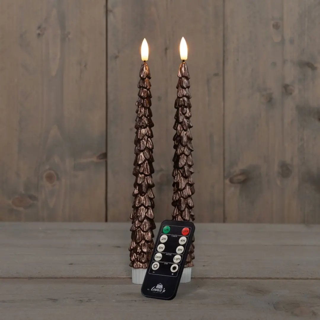 Anna's Collection Dinerkaars kerstboom 27cm brons - afbeelding 2 van 2