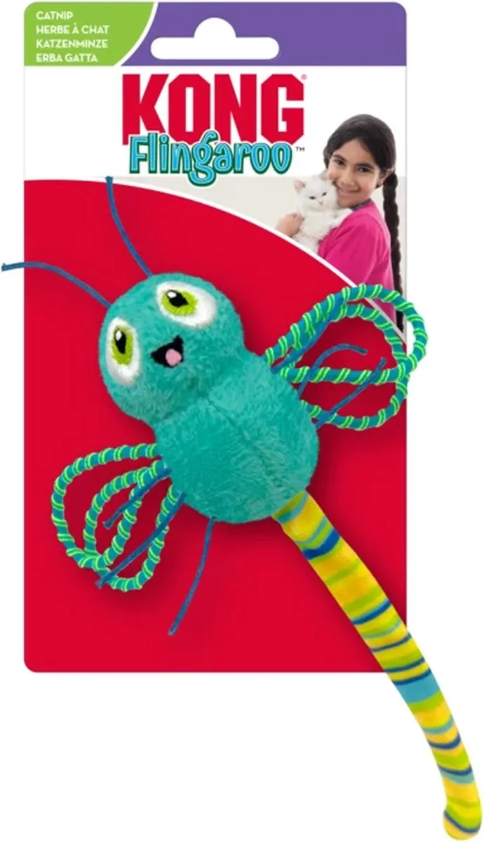 KONG Flingaroo Dragonfly Assorted Pluche Speelgoed - Meerkleurig