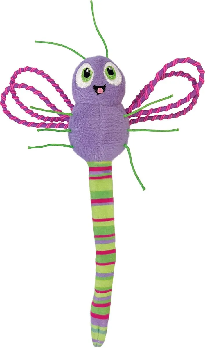 KONG Flingaroo Dragonfly Assorted Pluche Speelgoed - Meerkleurig