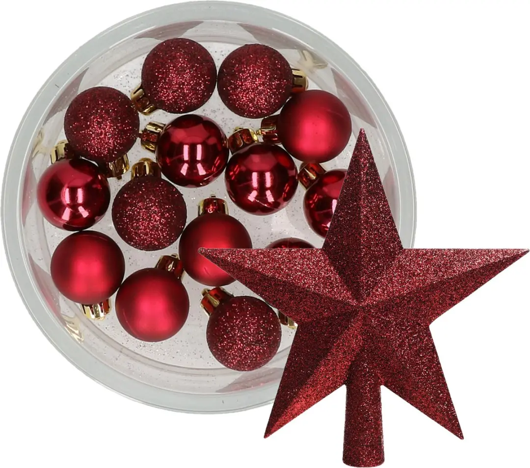 Decoris kerstballen 14x st 3 cm