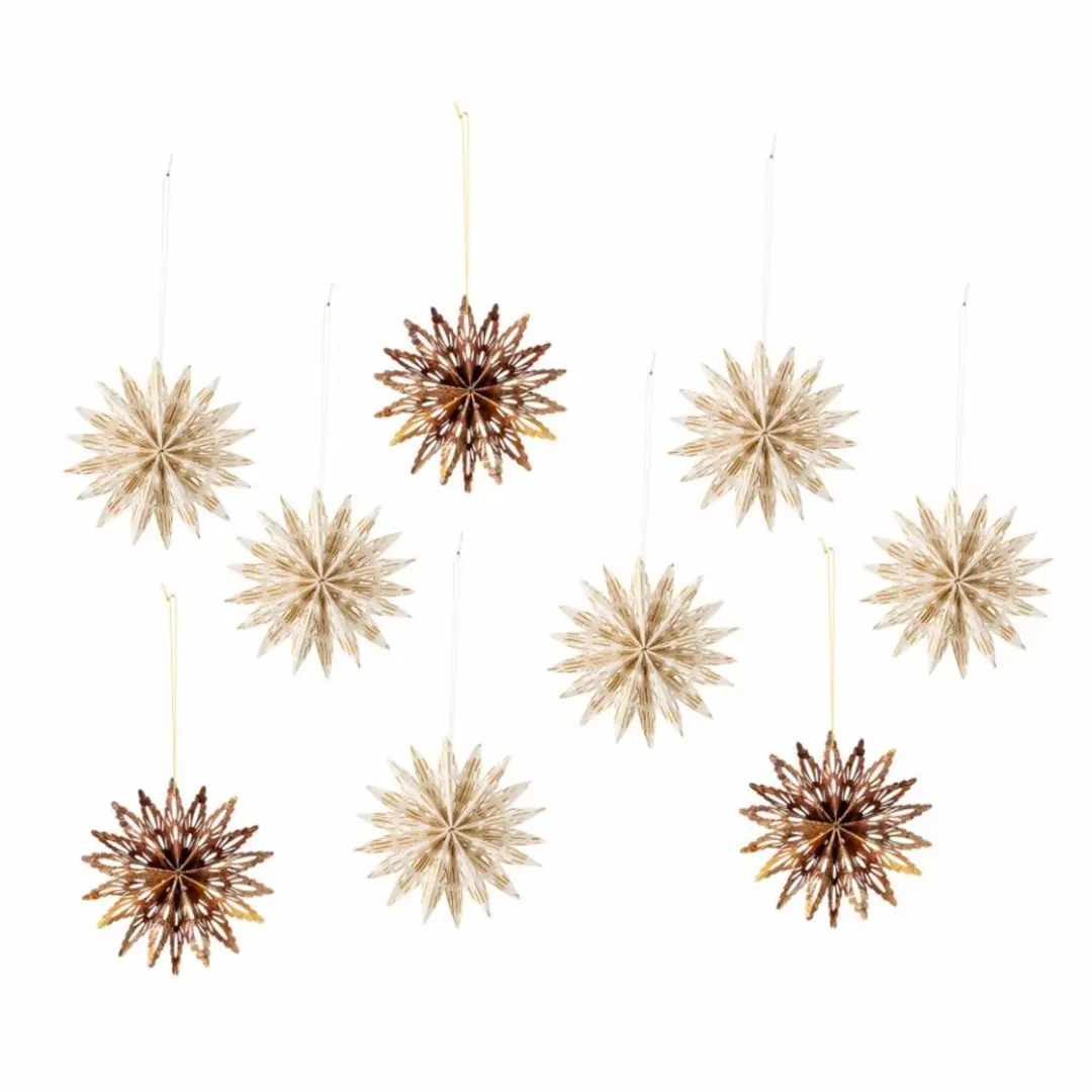 Bloomingville Ster ornament papier nature 10cm