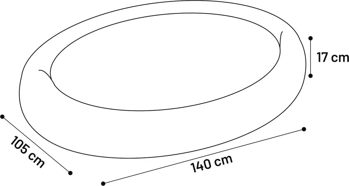 Flamingo Graybay Hondenkussen 140cm - Grijs