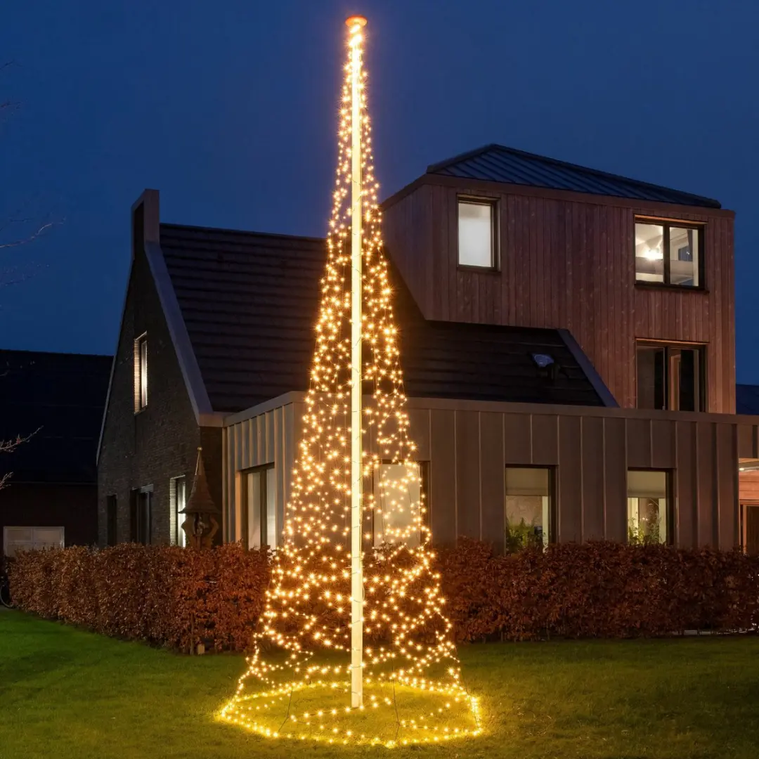 Anna's Collection Vlaggenmast Kerstboom met Ster 1240 LED