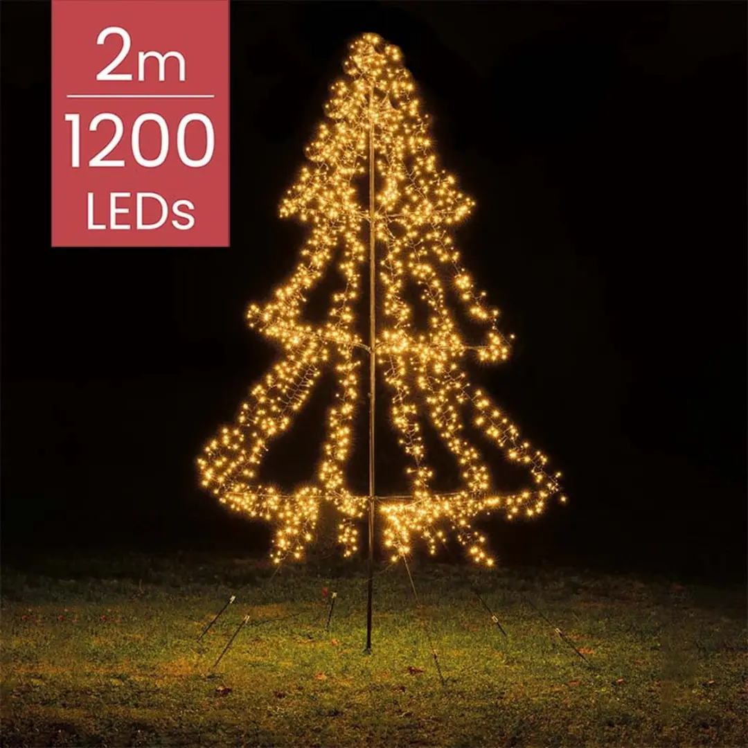 Buiten Kerstboom met 1200 LED lampjes