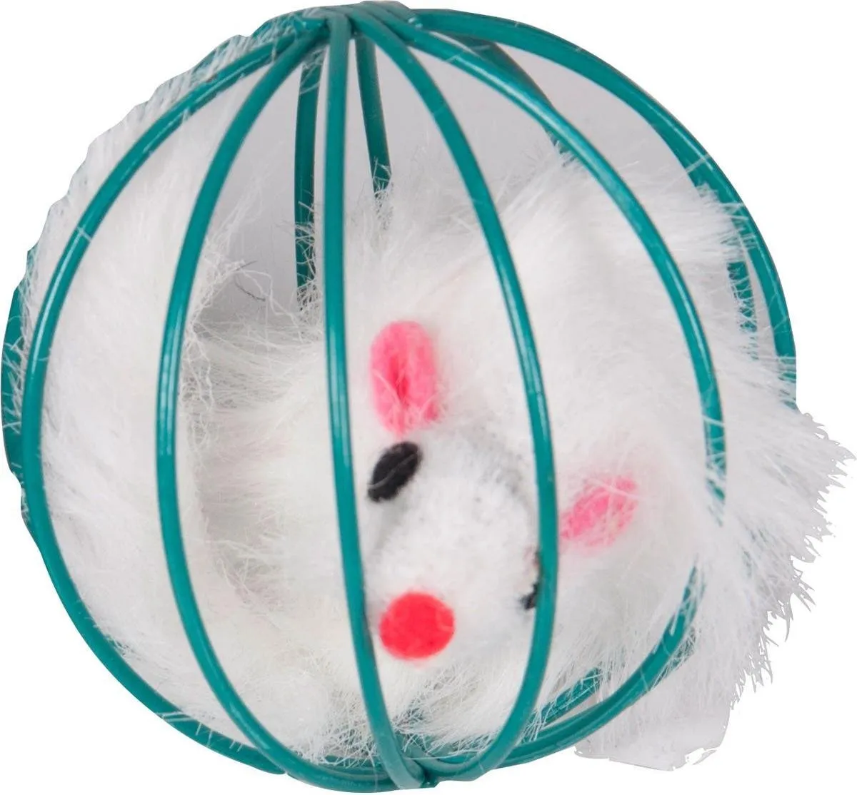 Flamingo Kattenspeelgoed Speelbal en Bontmuis